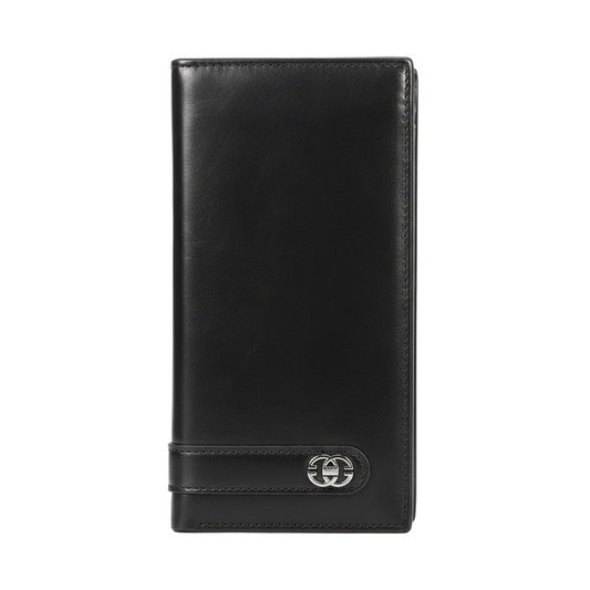 Men's Black Long Wallet Premium Leather