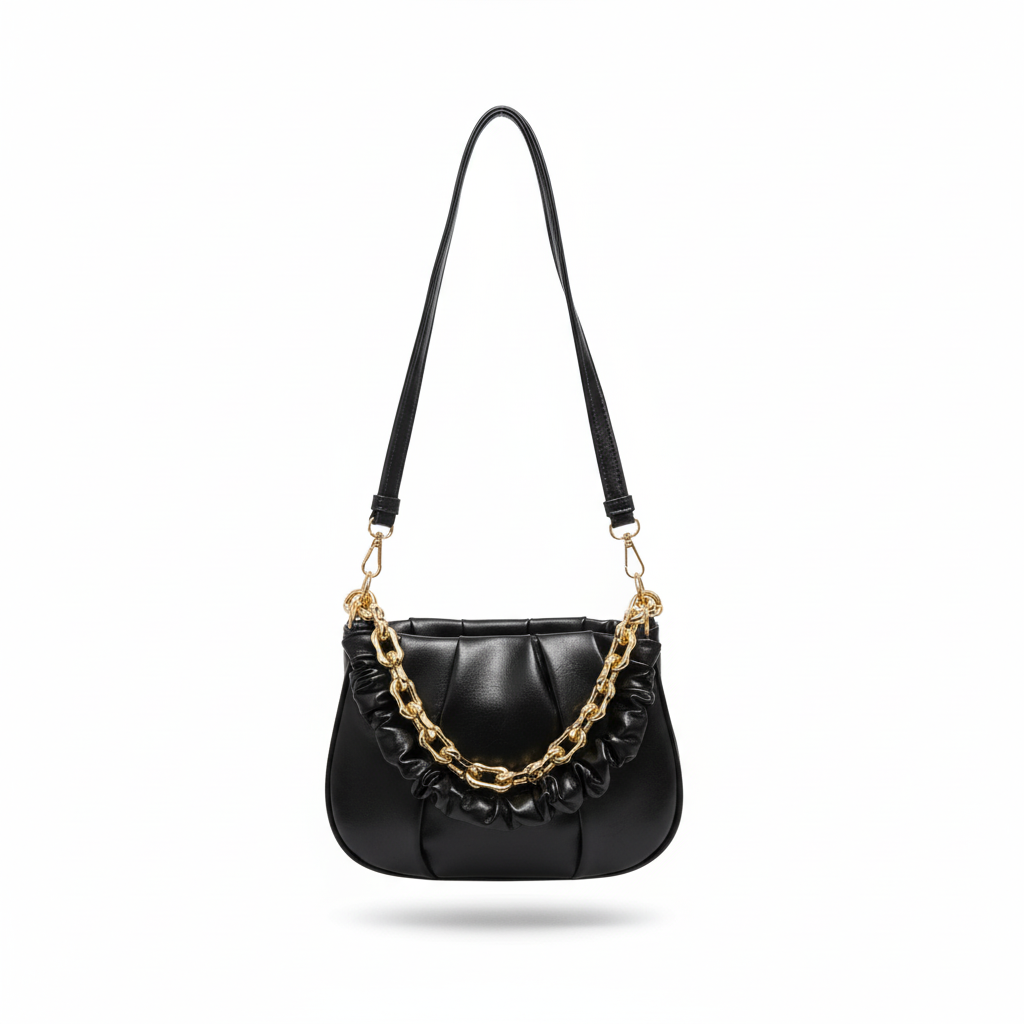 Black Leather luxury Handbag