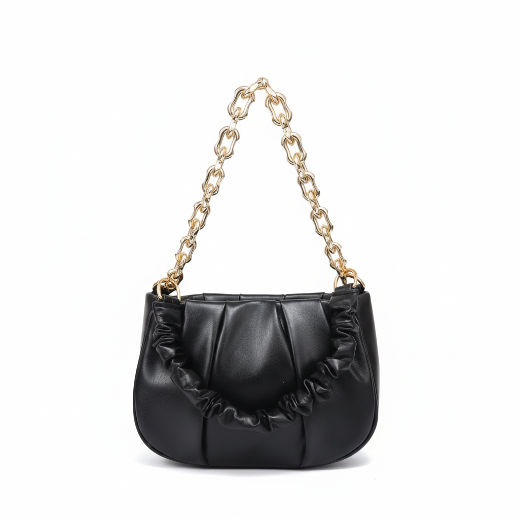 Black Leather luxury Handbag