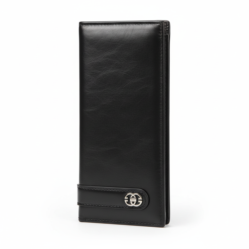 Men's Black Long Wallet Premium Leather