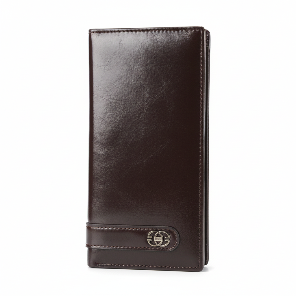 Men's Brown Long Wallet Premium Leather