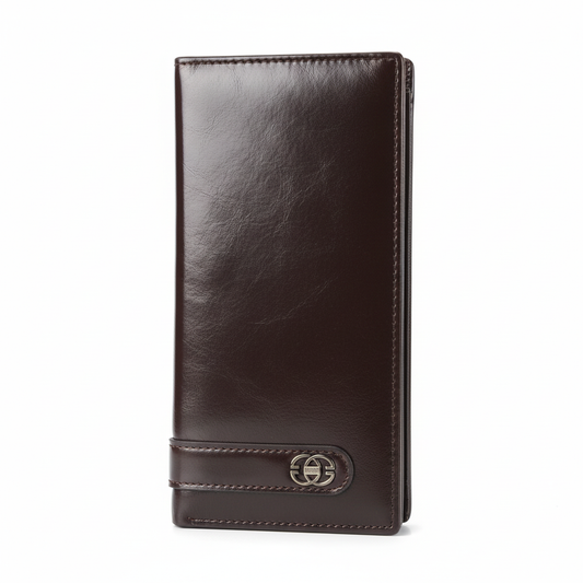 Men's Brown Long Wallet Premium Leather