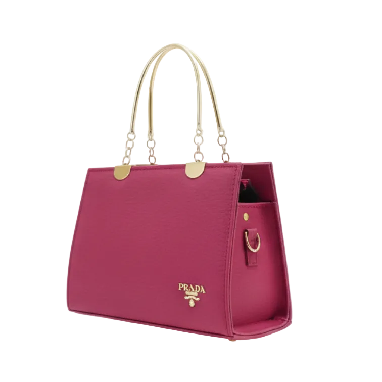 Signature Dark Red Textured Handbag