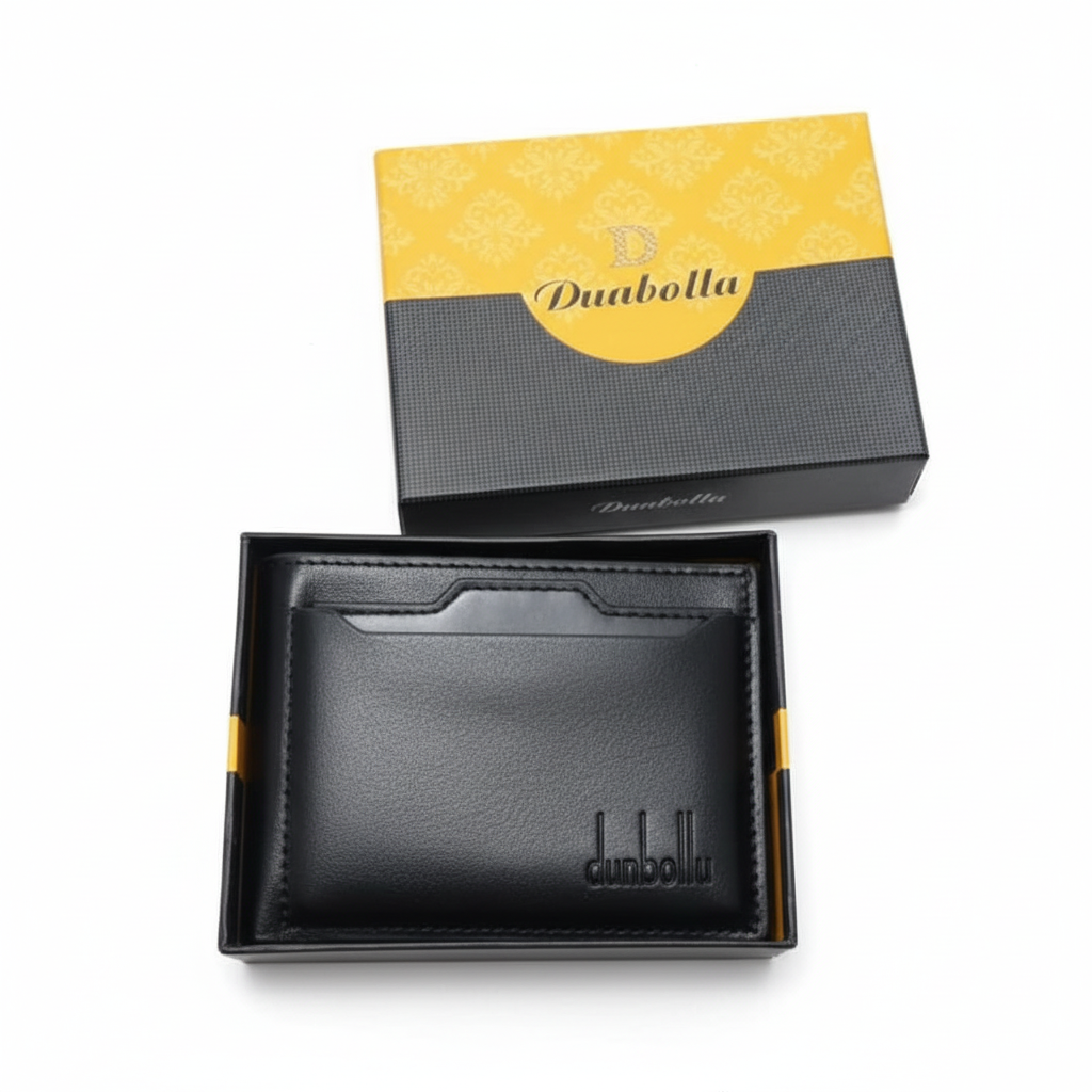 Men's Black Wallet with Genuine Leather