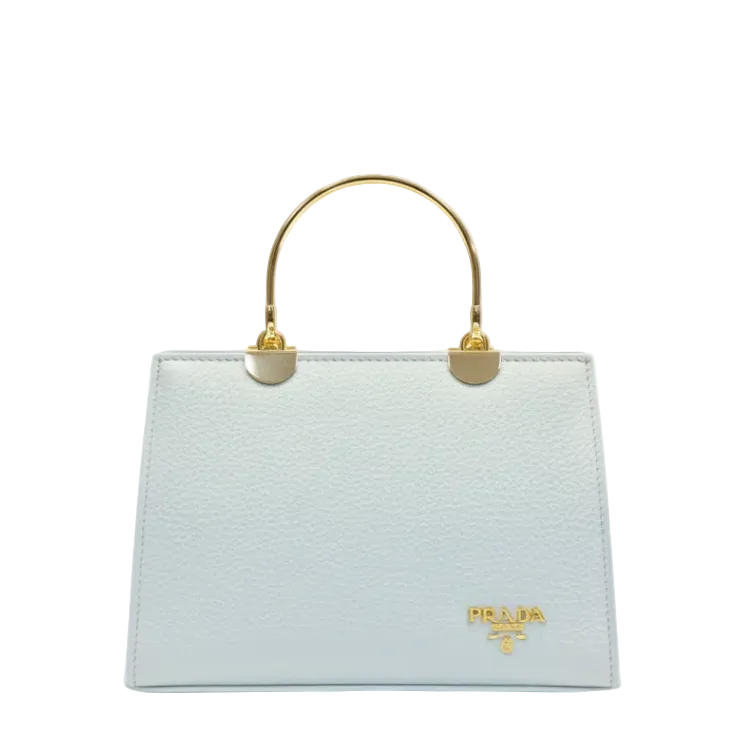 Signature Ice-Blue Textured Handbag