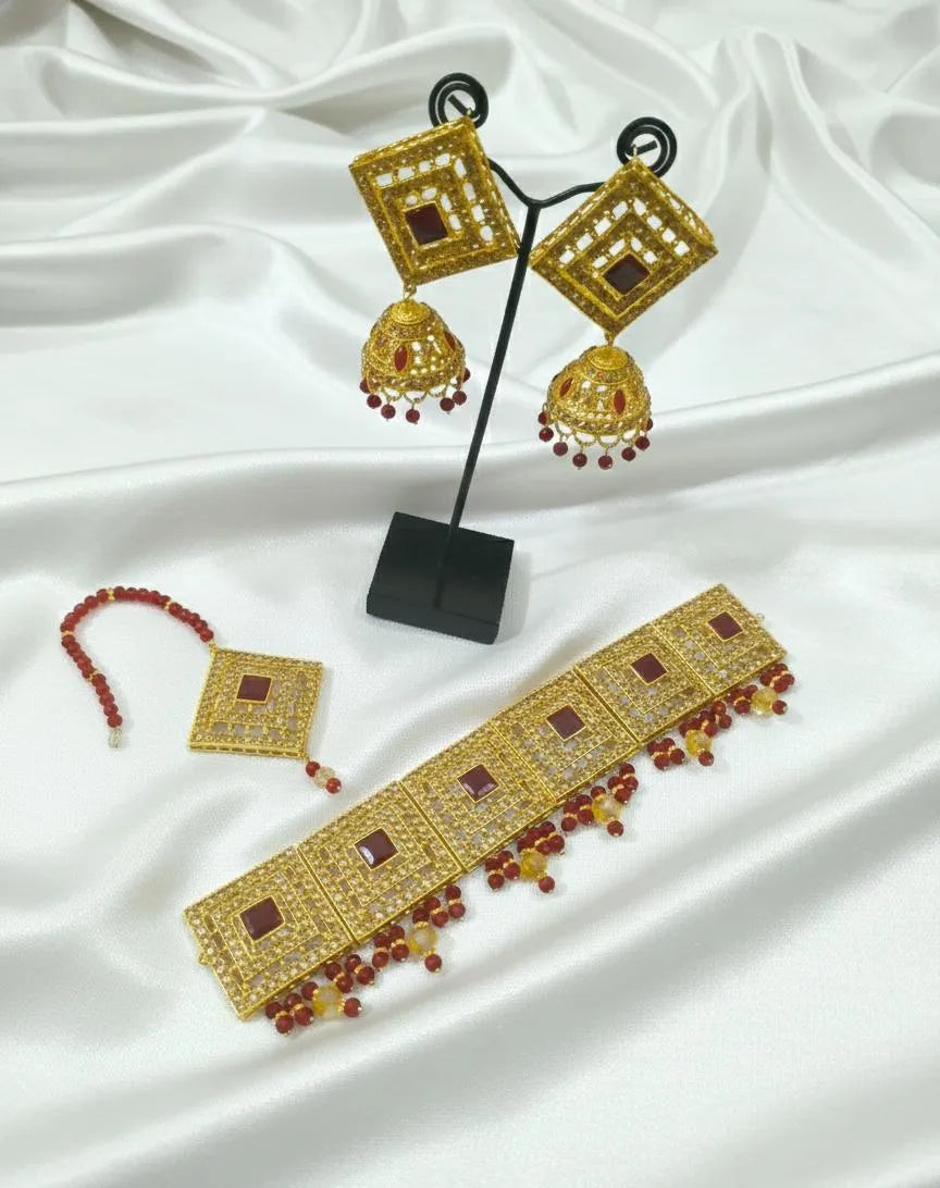 Golden Bridal Set for Wedding